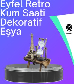 Resim AyrStore Klasik Tasarımlı Ahşap Kum Saati – Ev ve Ofis İçin Masaüstü Aksesuarı 