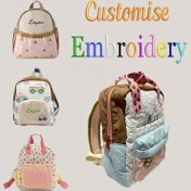 Resim Kişiselleştirilebilir Nakışlı Sırt Çantası - Ayarlanabilir Askılı ve Fermuarlı, Yumuşak Polyester, Öğrenciler, Seyahat, Kamp ve Partiler İçin Şık Günlük Çanta - Okula Dönüş ve Tatiller İçin Mükemmel Hediye 