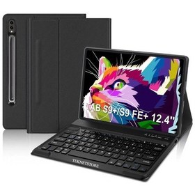 Resim Samsung Galaxy Uyumlu Tab S9 Fe Plus 12.4" Q Türkçe Klavyeli Kılıf Kalem Bölmeli Bluetooth Özellikli Stand Klavyeli Kılıf 