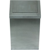 Resim Sallanır Kapaklı Çöp Kutusu Gri 