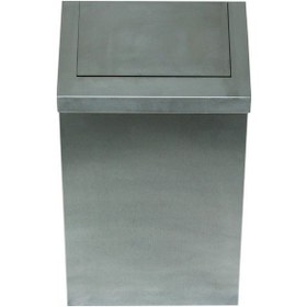 Resim Sallanır Kapaklı Çöp Kutusu Gri 