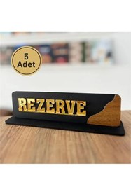Resim mars tasarım 5 Adet Masa Rezerve Yazısı Kafe Lokanta Restoran İçin Rezerve Plaka 
