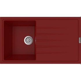 Resim Polex Cristal Lux Granit Eviye Real Stone P03 Bordo 