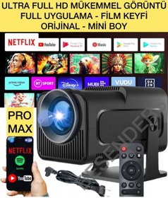 Resim Empressco Taşınabilir Android WiFi Bluetooth Projektör, Mini Promax YeniVersiyon, Gri 