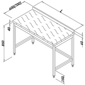 Resim Öztiryakiler Çalışma Tezgahı Polietilen Tablalı Taban Rafsız 140x70 CM 