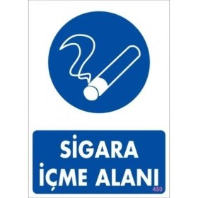 Resim Aesco Sigara Içme Alanı Uyarı Levhassı 25X35 Kod: 450 