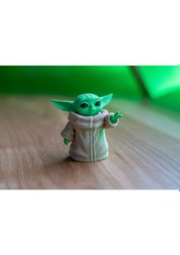 Resim Yoda Temalı Fotoğraf Not Tutacağı Ofis Masası Tutacak Hediyelik Yeşil 