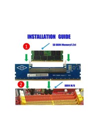 Resim So-Dimm To Dimm Ddr4 Ram Çevirici 4764 Dönüştürücü Laptop Adaptör 