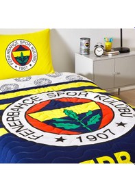 Resim Lisanslı Fenerbahçe Stripe Tek Kişilik Yatak Örtüsü Seti 000000001000047036 