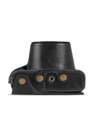 Resim MegaGear Nikon Z Fc (16-50mm) Ile Uyumlu Hakiki Deri Kamera Kılıfı - Siyah 
