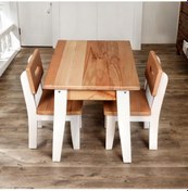 Resim Ahşap Ders Çalışma Masası Şeffaf 