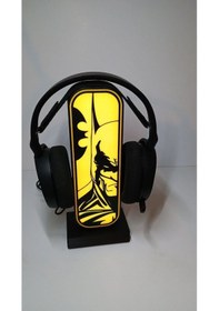 Resim Okpax Batman Temalı Led Işıklı Oyuncu Kulaklık Standı Siyah 