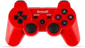 Resim Kontorland - PS3 Uyumlu Titreşimli Kablosuz Oyun Kolu GamePad (Kırmızı) 