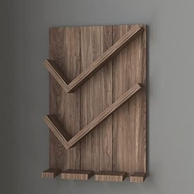 Resim Ahşap Şaraplık Içki Standı Masif Duvar Kadeh Rafı hd180 