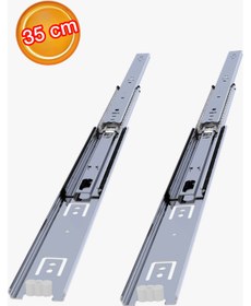 Resim YENİLER Yeniler Teleskopik Bilyalı Ray 35 mm, 35 cm (1 Takım) 