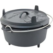 Resim Campout 10 Inch Emaye Kaplı Döküm Tencere Siyah 