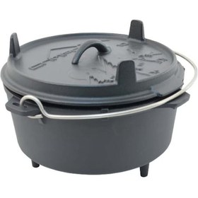 Resim Campout 10 Inch Emaye Kaplı Döküm Tencere Siyah 