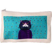 Resim SAWCENT Cüzdan Çok Amaçlı Kullanım Yeşil Pijamalı Kedi Baskılı 11x17 Cm 