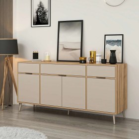 Resim Elina Ayaklı Konsol - Dore/kumtaşı Çok Renkli 