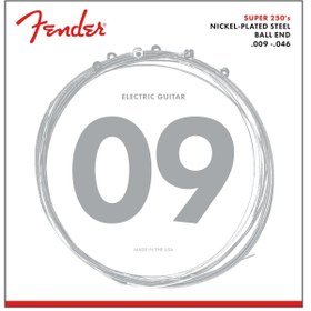 Resim Fender 250LR Super 250’s Nickel-Plated Steel Elektro Gitar Teli (9-46) 