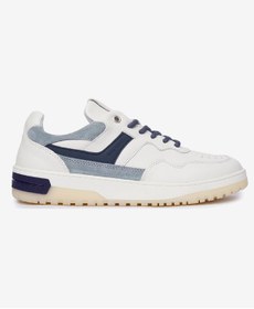 Resim Greyder Erkek Beyaz Mavi Hakiki Deri Sneaker Ayakkabı 4Y1SA17441 