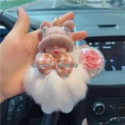 Resim Silver1 Gıoıo Yeni Ipek Eşarp Anahtarlık Kişiselleştirilmiş Inci Papyon Çanta Çekicilik Dokuma Anahtarlık (Yurt Dışından) 