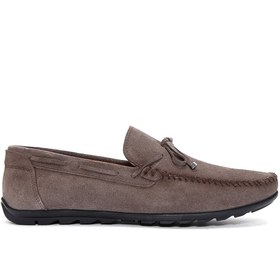 Resim Erkek Vizon Süet Deri Casual Loafer 