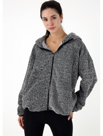 Resim Scorp Voyage Kadın Peluş Kapüşonlu Sweatshirt Gri Standart Çok Renkli 