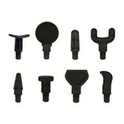 Resim 8 Adet Masaj Tabancası Başlığı - Kas Gevşetme & Vücut Şekillendirme Aksesuarları, Dayanıklı ABS Malzeme, Kolay Takma Tasarımı, 12.5mm Fascia Tabancalarıyla Uyumlu, Çok Fonksiyonel Tam Vücut Kullanımı 
