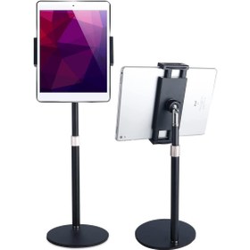 Resim Apera Gn-91 Metal Tablet Ve Telefon Stand Tutucu Masa Için Yüksekliği Ayarlanabilir Ipad 4-12.9 Inç 