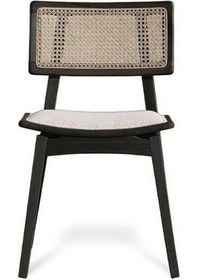 Resim Gazzini Alegra Ahşap İskandinav Sandalye Siyah - Beyaz 