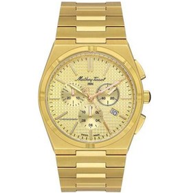 Resim Mathey Tissot H117chpdı Swiss Made Çizilmez Safir Cam Chronograph Fonksiyonlar Aktif Altın Erkek Kol Saati 