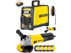 Resim Graizer Alman Mma 200 Amper Profesyonel Dijital Göstergeli Invertör Kaynak Makinesi + Avuç Taşlama Hediyeli 