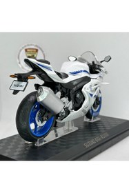 Resim Maisto Diecast Suzuki GSX-R1000 1:12 Diecast Motosiklet Model – Lisanslı Maisto Metal Maket & Koleksiyon (Beyaz) 