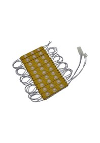 Resim 220 Volt 2 Watt 3 Lensli Amber Sarı 2835 Smd Led Modül Ip65 10 Adet Modül 