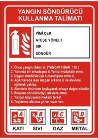 Resim 6 Kg Ruhsata Uygun 4yıl Köpüklü Yangın Tüpü 2 Adet Talimat-askı 