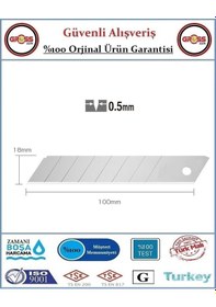 Resim Maket Bıçağı Yedek Ağzı - Büyük Maket Yedek Ucu - 10 Adet 