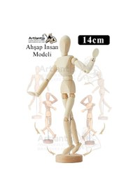 Resim Ahşap İnsan Modeli 14 Cm A3 29,7x42 Cm Eskiz Defteri Dereceli Karakalem Seti Dağıtma Kalemi Hamur Silgi Kalemtraş 