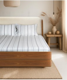 Resim Cotton Collection Tek Kişilik Çizgili Çarşaf Seti Solinea Renkli 