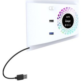 Resim Ankatek Yüz Usb Soğutucu Soğutma Slim Sıcaklık Rgb Ps5 Pg-p5s019 Kontrolü Kapağı Işıklı İpega İçin Hub Fanı + Ep 