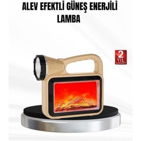 Resim Bfs Solar Alev Işığı Cob Teknolojili Taşınabilir El Feneri Ve Kamp Lambası Çok Renkli 