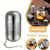 Resim 1 adet Paslanmaz Çelik Çay Demleme Topu, İnce Gözlü Çay Süzgeci, Dayanıklı ve Paslanmaz, Ev, Restoran, Otel ve Ofis için - Premium SUS 304 Çay Süzme Aksesuarı 