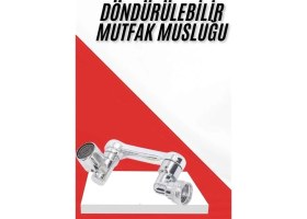 Resim TKÇ Her Yere Dönebilen Tasarruflu Mutfak Musluk Başlığı Ucu Musluk Ucu Oynar Başlıklı 