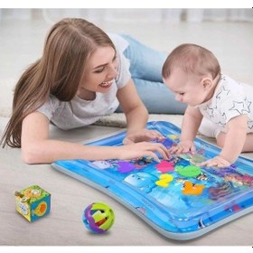 Resim Novahub Bebek Su Oyun Matı Mavi, Keyifli Banyo Zamanı 