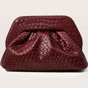 Resim Kadınlar için Vintage Bordo Dokuma Çanta - Hafif, Vintage Esintili Akşam Çantası, Pile Detaylı, Partiler, Akşam Yemekleri, Düğünler & Resmi Etkinlikler İçin Mükemmel, Baskılı Dokulu, Parti Elbiseleri, Top Elbiseleri, Doğum Günü Elbiseleri 