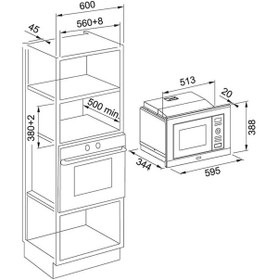 Resim Franke FSL 20 MW XS Ankastre Mikrodalga , Inox 