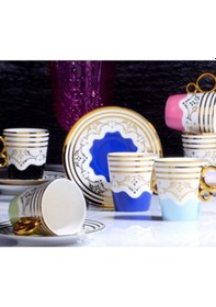 Resim Evimsahane Emma Kahve Fincan Takımı Çok Renkli 