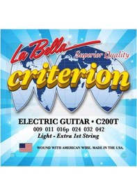 Resim La Bella C200T Elektro Gitar Teli Light 009-042 