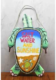 Resim Ahşap Duvara Asmalı Kaplumbağa Okas-22 