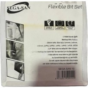 Resim Sega-San Flexible Bits Set Renk Kırmızı 